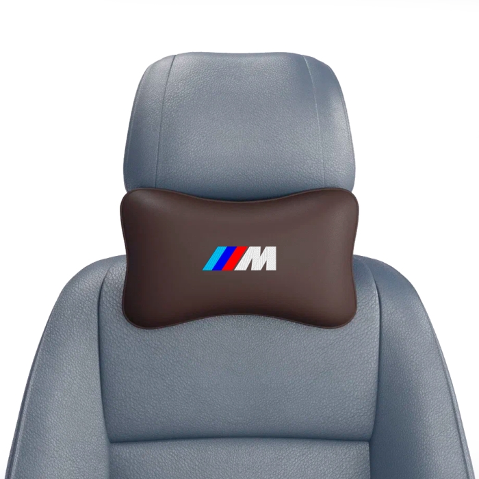 Подушки под шею Подушка под шею коричневая с вышивкой M (BMW)