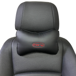 Подушка под шею черная с вышивкой 